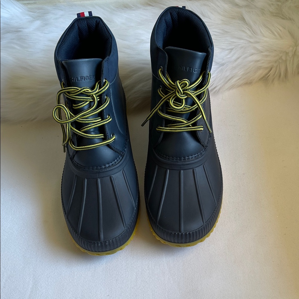 Tommy Hilfiger Black and Yellow Men's Boots